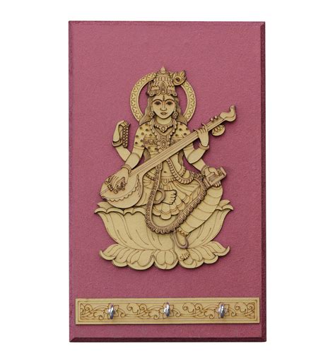 Templeshop - Saraswati Wood Art Photo Frame 10 x 6.5 Inches Wall ...