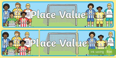 Place Value Banner Footballers