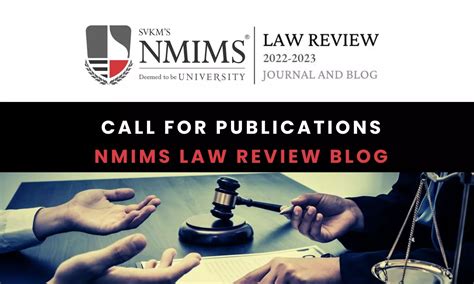 Call for Publications: The NMIMS Law Review Blog | Submissions on ...