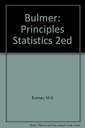 Buy Bulmer: Principles Statistics 2ed Book Online at Low Prices in ...