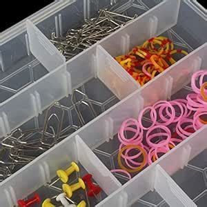HOKIPO® Clear Plastic Small Storage Boxes with Compartments : Amazon.in ...