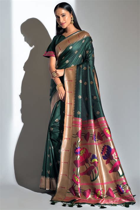 Buy Green Paithani Saree 10841 Online | Karagiri