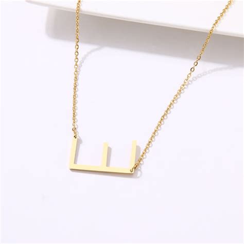 Premium Quality Gold Plated Big Alphabet Pendant Necklace – Myjewel India