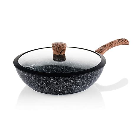 Buy Westinghouse Black Marble Series Wok 30 cm, Non-Stick Coating ...