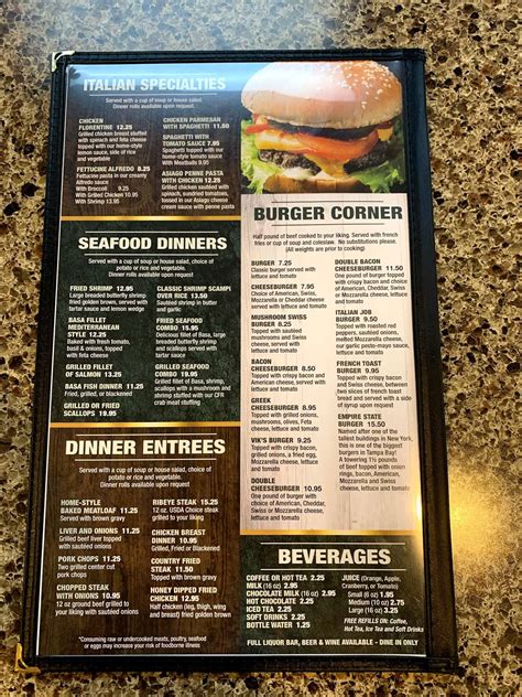 Menu at Clearwater Family Restaurant, Clearwater