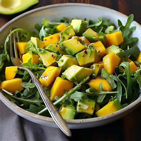 Mango Avocado and Arugula Salad with Honey-Lime Dressing - Quick ...