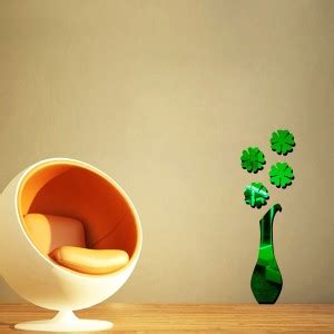 Sticker Hub 44 cm Acrylic 3D Square D Acrylic Mirror Wall Sticker ...