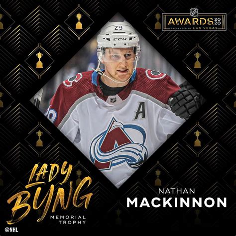 LNH: Le trophée commémoratif Lady Byng 2020 est remis à Nathan ...