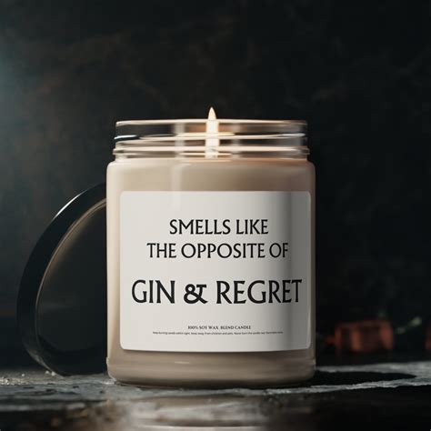 Smells Like the Opposite of Gin & Regret Scented Candle, Aromatherapy ...