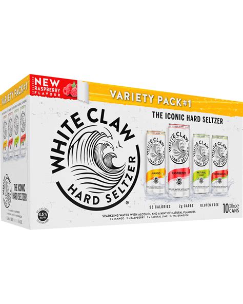 White Claw Seltzer Variety 10 Pack Cans 330mL - Boozy