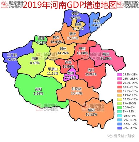 河南省2019年各市GDP：商丘升至第7_地图
