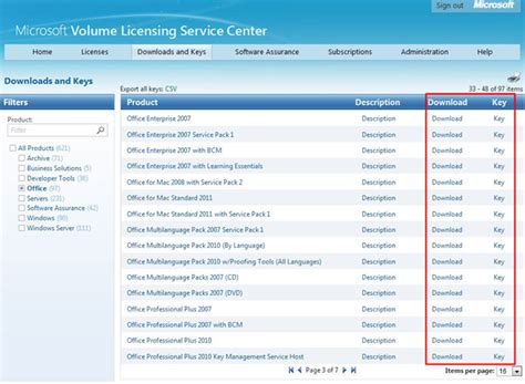 Obtaining Microsoft volume licensing