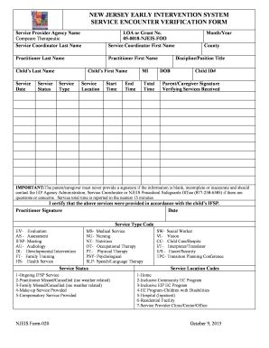 New Jersey Early Intervention Verification Form 2020-2026 - Fill and ...