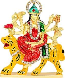 Buy Grow n Shine Durga Metal with Crystal Diamond Studded God Idol ...