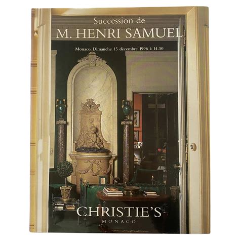 Succession De M. Henri Samuel (Book) For Sale at 1stDibs