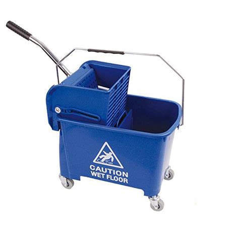 Dhwani Enterprise Mini Mop Bucket Wringer Trolley (20 Liter, BLUE OR ...