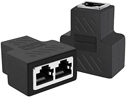 RuhZa Ethernet RJ45 LAN Coupler Adapter Splitter 1 to 2 Female 8P8C ...