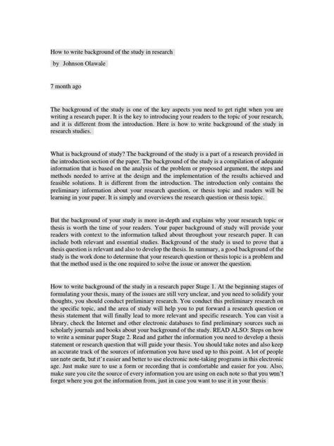 Image result for Example of Background Study in Research