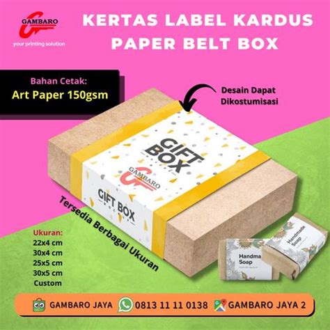 Jual Cetak Paper Belt / Packaging Sleeve/ Kertas Label Box Dus Kotak ...