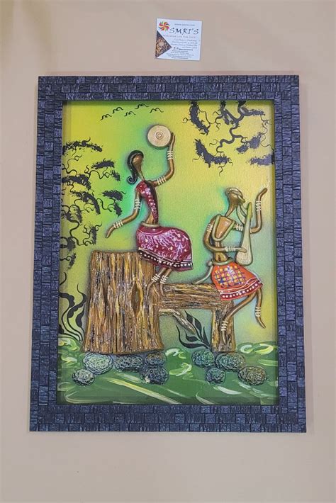 Mural Frame Colorful Craft Indian Handicrafts tribal art Home & Office ...