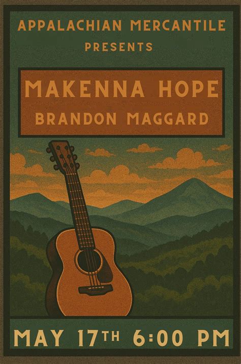 Mercantile May 17th Show, Appalachian Mercantile, 17 May 2025 | AllEvents