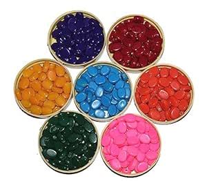 BestUBuy 7 Colours 13x5mm Flat Oval Shape Glass Beads Charm, Glass ...