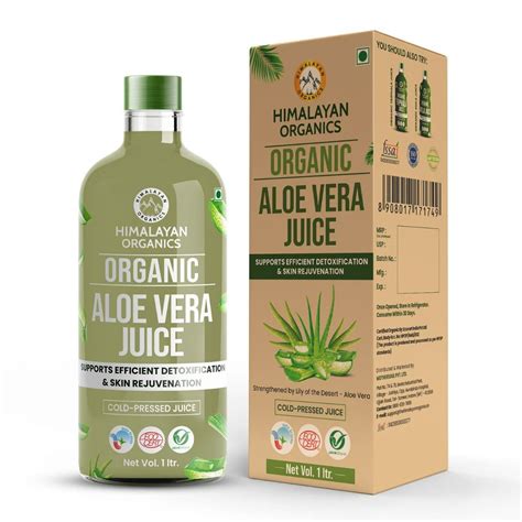 Buy Vlado's Himalayan Organics Organic Aloe Vera Juice, 1 Litre | 19 ...