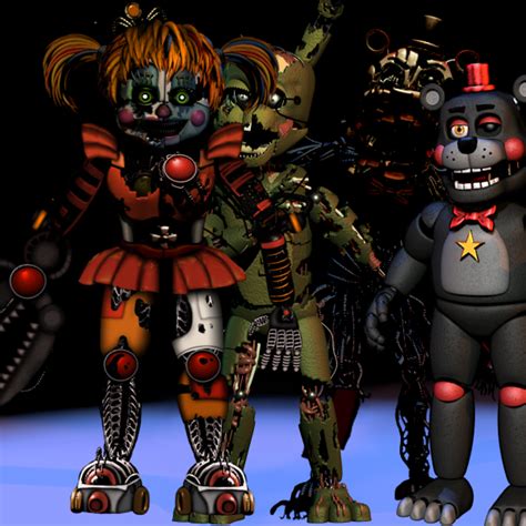 All fnaf 6 character heights by Fnaf-lover1352 on DeviantArt