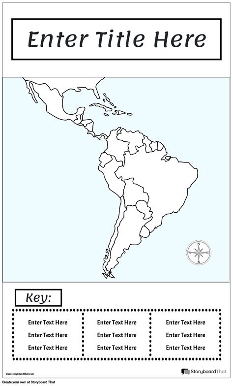 Blank Map Of Central And South America