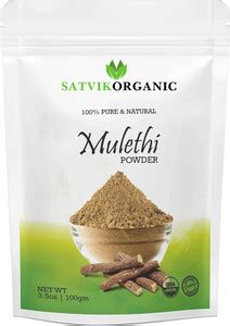 SATVIK ORGANIC Pure & Natural 100 GM Mulethi Powder For Skin Whitening ...