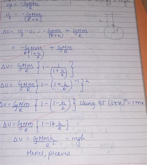Prove that gravitational potential energy is MGH.... - Brainly.in