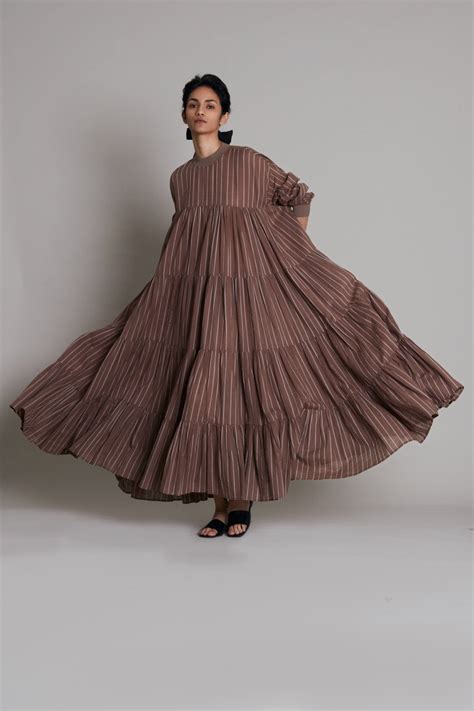 Beige Ribbed Vena Dress – Mati