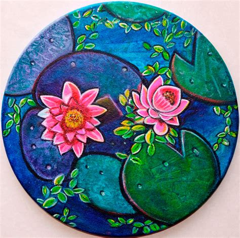 round painting, round canvas painting ,round shape painting, circular ...