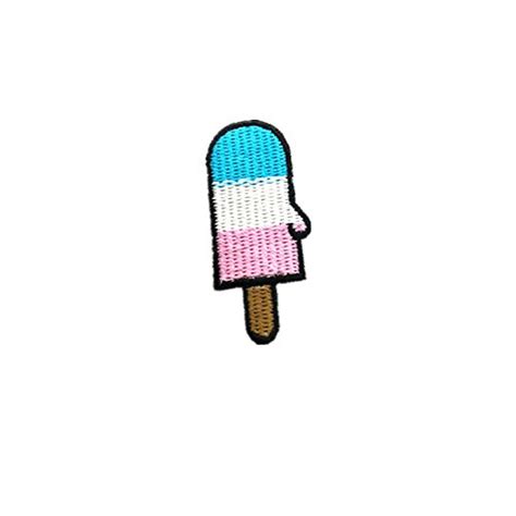 Hexawata Ice Cream Fabric Applique Sew On Patch Embroidery Sticker Iron ...