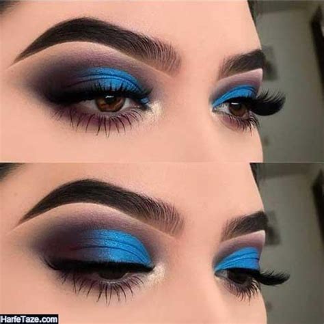 مدل آرایش چشم آبی کلاسیک 2020 - 99 | میکاپ چشم آبی کاربنی