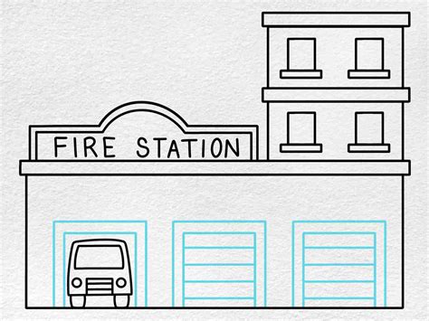 How To Draw Fire Station