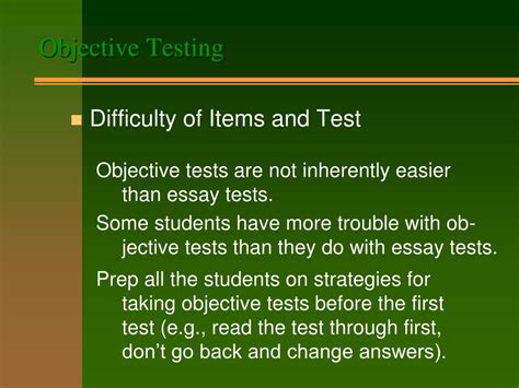 Objective Testing 的图像结果