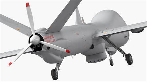 3D Elbit Hermes 900 UAV Rigged for Maya | 3D Molier International