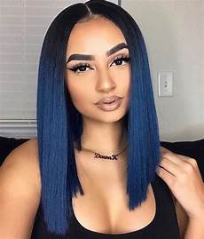 Blue Hair Weave by Sew In Weave Hairstyle With Color Just This Color Blue Hair Weave