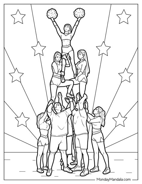 20 Cheerleading Coloring Pages (Free PDF Printables)
