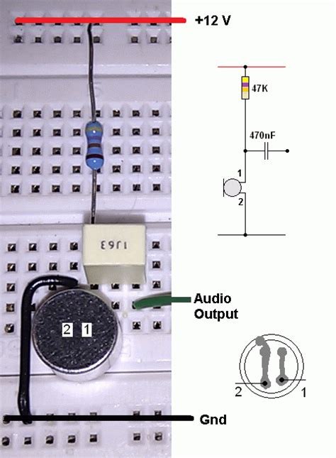 Image result for Electret Microphone Anode Cathode