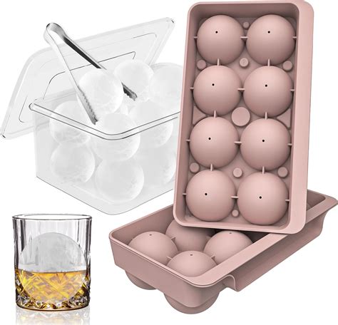 Amazon.com: WIBIMEN Large Ice Cube Molds, Big Round Whiskey Ice Cube ...