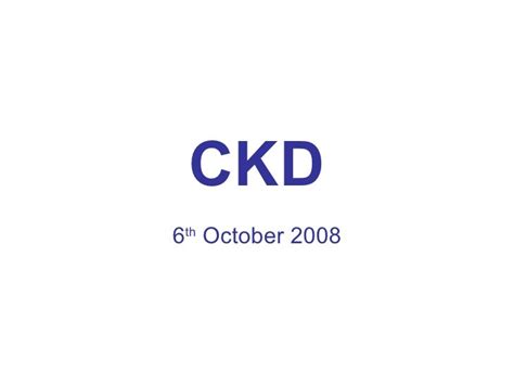 CKD FIRST VIDEO - YouTube