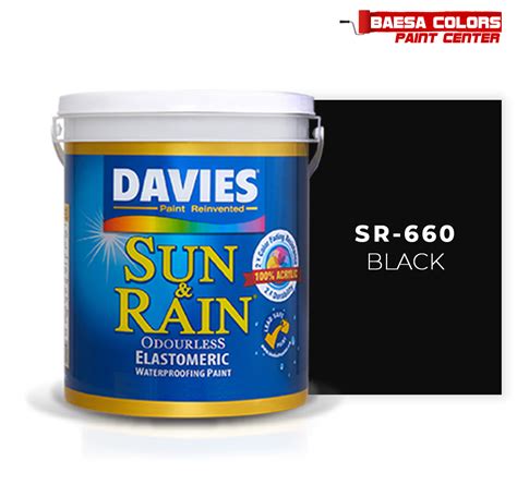 DAVIES® SUN & RAIN® 660 Black Elastomeric Paint – BAESA COLORS PAINT CENTER