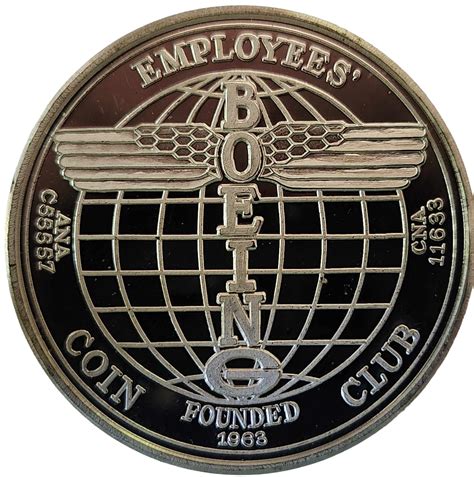 Boeing Employees Coin Club (E3A AWACS - pewter) - United States – Numista