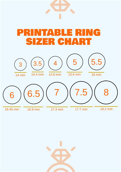 Image result for Printable Ring Size Guide