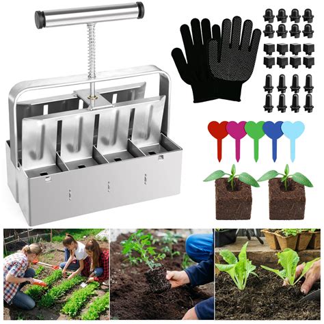 Soil Blocker, 8 Cell 2 Inch Soil Block Maker for Seed Starting, Soil ...