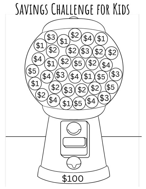 Savings Challenge for Kids! | Money planner, Savings challenge, Saving ...
