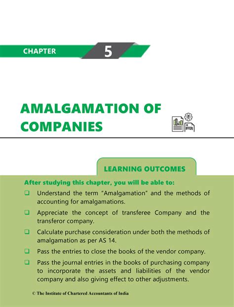 Amalgamation of companies - LEARNING OUTCOMES AMALGAMATION OF COMPANIES ...