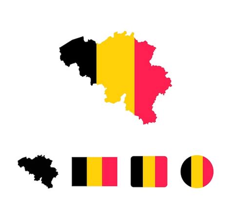 Belgium flag collection | Premium Vector